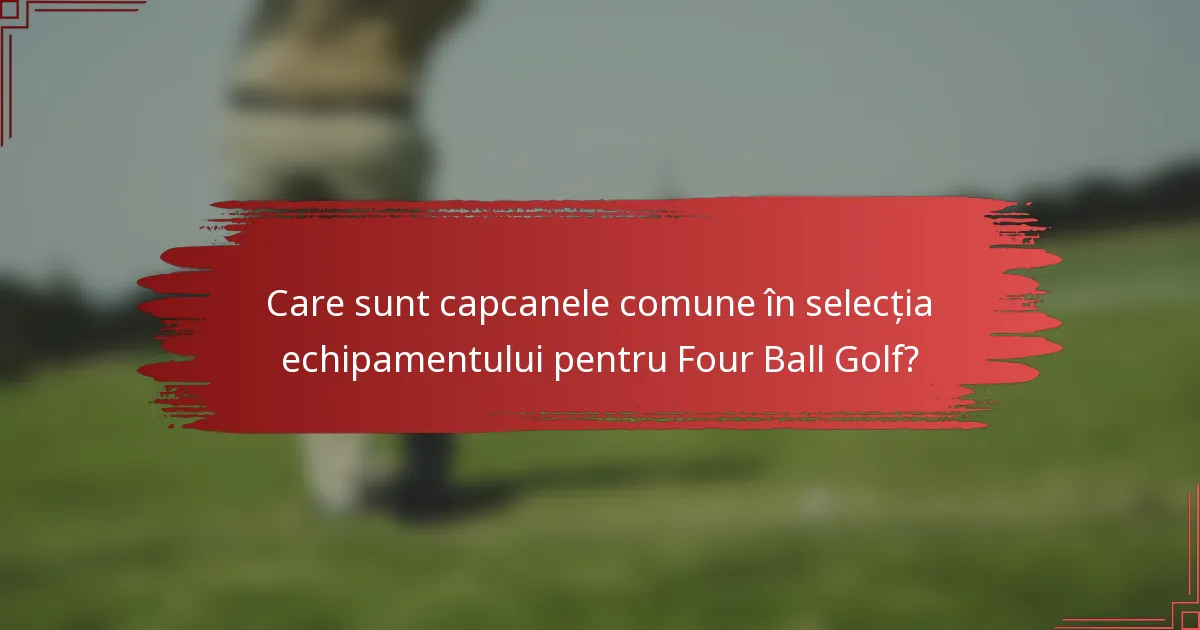 Care sunt capcanele comune în selecția echipamentului pentru Four Ball Golf?